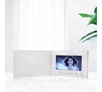 Tarjeta de Felicitación con Vídeo de 7 Pulgadas, Folleto de Vídeo Digital de Bricolaje Recargable HD con Memoria de 2 GB para el Día de la Madre, Día del Padre, Aniversario de