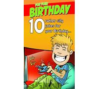 Tarjeta de felicitación de 10º cumpleaños, 130 x 235 mm