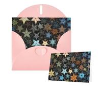 Tarjeta de felicitación de 15 x 10 cm, diseño de estrellas orientales, tarjetas en blanco para todas las ocasiones, tarjetas de agradecimiento con sobres, tarjetas de cumpleaños surtidas para boda