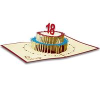 Tarjeta de felicitación de 18 años con diseño de Origami Surprise