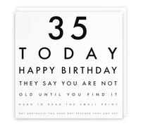 Tarjeta de felicitación de 35 cumpleaños de broma humorística - para él, ella, novio, novia, marido, esposa, mujeres, hombres, socios, amigos, etc.