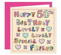 Tarjeta de felicitación de 50 cumpleaños para un amigo especial - Lovely Lovely Special Friend - 50 hoy