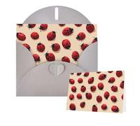 Tarjeta de felicitación de 6 x 4 pulgadas, diseño de mariquitas, tarjetas en blanco para todas las ocasiones, tarjetas de agradecimiento con sobres, tarjetas de cumpleaños surtidas para boda