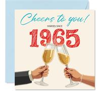 Tarjeta de felicitación de 60 aniversario para 60 años para mujer y hombre, para aniversario de boda de 145 mm