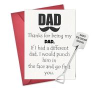 Tarjeta de felicitación de agradecimiento para papá, cuchara de regalo para el día del padre, cuchara para papá, pala de helado, regalo de agradecimiento para padres, vacaciones, Navidad, día del