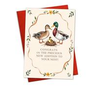 Tarjeta de felicitación de baby shower para nuevos padres, bienvenida al nuevo bebé, divertida revelación de género, regalo de felicitación para mamá, papá, familia, abuela, abuelo, hermanos, tía, tío