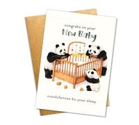 Tarjeta de felicitación de baby shower para nuevos padres, bienvenida al nuevo bebé, divertida revelación de género, regalo de felicitación para mamá, papá, familia, abuela, abuelo, hermanos, tía, tío