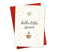 Tarjeta de felicitación de baby shower para nuevos padres, bienvenida al nuevo bebé, divertida revelación de género, regalo de felicitación para mamá, papá, familia, abuela, abuelo, hermanos, tía, tío