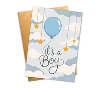 Tarjeta de felicitación de baby shower para nuevos padres, bienvenida al nuevo bebé, divertida revelación de género, regalo de felicitación para mamá, papá, familia, abuela, abuelo, hermanos, tía, tío