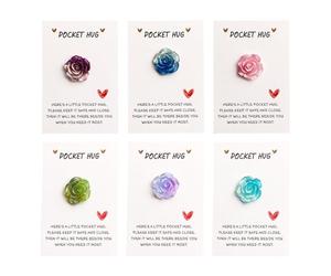 Tarjeta de felicitación de bolsillo, tarjeta de felicitación - Tarjeta de felicitación de abrazos reconfortante, mensaje inspirador 6x positivo para la relación a larga distancia aniversario de