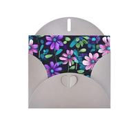 Tarjeta de felicitación de camelia morada con sobre gris, vacaciones, cumpleaños, bodas, aniversarios, escribir bendiciones únicas