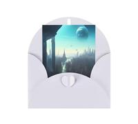 Tarjeta de felicitación de Cities Of The Future, 10,2 x 15,2 cm, embalaje de sobre en forma de corazón, ideal para todas las ocasiones.