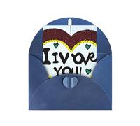 Tarjeta de felicitación de confesiones de amor, 4 x 6 pulgadas, embalaje de sobre en forma de corazón y adecuada para todas las ocasiones.