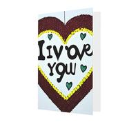 Tarjeta de felicitación de confesiones de amor, 4 x 6 pulgadas, embalaje de sobre en forma de corazón y adecuada para todas las ocasiones.