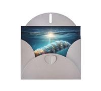 Tarjeta de felicitación de criaturas antiguas con sobre gris para vacaciones, cumpleaños, bodas, aniversarios, escribir bendiciones únicas