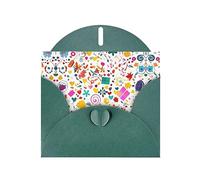 Tarjeta de felicitación de cumpleaños con texto en inglés "JKIEGOQ Happy Birthday", 10,16 x 15,24 cm, para Navidad, día de San Valentín, boda, tarjetas de invitación a fiestas, color verde oscuro