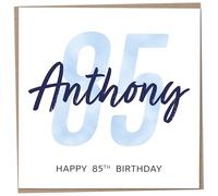 Tarjeta de felicitación de cumpleaños número 85 para hombres, recuerdo inusual de 85 años, tarjetas de feliz cumpleaños con nombre personalizado, idea de regalo de lujo personalizada para hombre