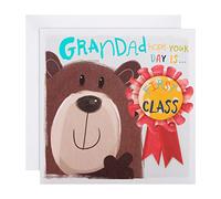 Tarjeta de felicitación de cumpleaños para abuelo de Hallmark - diseño con texto en inglés "All About Gus"