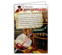 Tarjeta de felicitación de cumpleaños roja brillante con pequeña tarjeta extraíble para poner en una cartera.