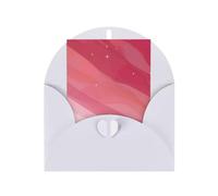 Tarjeta de felicitación de estilo degradado rosa, 10 x 15 cm, embalaje de sobre en forma de corazón y adecuada para todas las ocasiones.