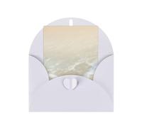 Tarjeta de felicitación de estrella de mar de playa, 4 x 6 pulgadas, embalaje de sobre en forma de corazón y adecuada para todas las ocasiones.