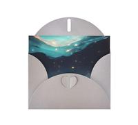 Tarjeta de felicitación de estrellas de ciencia ficción con sobre gris, vacaciones, cumpleaños, bodas, aniversarios, escribir bendiciones únicas