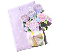 Tarjeta de felicitación de flores de papel elevado con espacio para | para mensajes de bendición