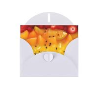 Tarjeta de felicitación de fruta fresca, tarjeta en blanco con sobre, 10 x 15 cm aprox. para eventos, bodas, cumpleaños.