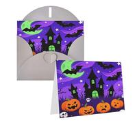 Tarjeta de felicitación de Halloween con sobres, tarjetas de agradecimiento, tarjetas de notas para todas las ocasiones, para Navidad, vacaciones, cumpleaños, graduación, aniversarios, 4 x 6 pulgadas