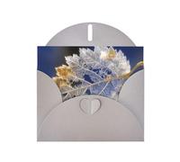 Tarjeta de felicitación de hojas blancas con sobre gris para vacaciones, cumpleaños, bodas, aniversarios, escribir bendiciones únicas