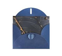 Tarjeta de felicitación de hojas de plantas encantadas con sobre azul, vacaciones, cumpleaños, bodas, aniversarios, escribir bendiciones únicas