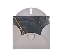 Tarjeta de felicitación de hojas de plantas encantadas con sobre gris, vacaciones, cumpleaños, bodas, aniversarios, escribir bendiciones únicas