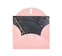 Tarjeta de felicitación de hojas de plantas encantadas con sobre rosa, vacaciones, cumpleaños, bodas, aniversarios, escribir bendiciones únicas