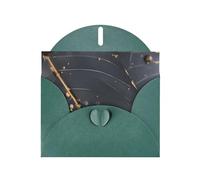 Tarjeta de felicitación de hojas de plantas encantadas con sobre verde oscuro, vacaciones, cumpleaños, bodas, aniversarios, escribir bendiciones únicas