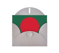 Tarjeta de felicitación de la bandera de Bangladesh con sobre gris, vacaciones, cumpleaños, bodas, aniversarios, escribir bendiciones únicas