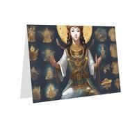 Tarjeta de felicitación de la estatua de Dios, tarjeta en blanco con sobre, 10 x 15 cm (aprox. 10 x 15 cm), para eventos, bodas y cumpleaños.