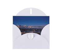 Tarjeta de felicitación de Los Ángeles Skyline con sobre, tarjeta de cumpleaños, tarjeta de Navidad, tarjeta de invitación, 3 colores
