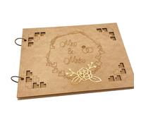 Tarjeta de felicitación de madera hueca para boda, aniversario, decoración para festivales, vacaciones, fiestas, fondo, tarjetas de invitación de boda