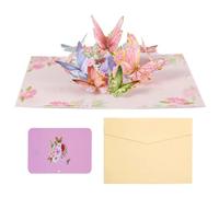 Tarjeta De Felicitación De Mariposa Plegada De 1 Pieza, Tarjeta De Cumpleaños Para Mujer 3D Pop Up, Kit De Artesanía De Tarjeta Emergente, Tarjeta Emergente, Tarjeta De Regalo