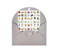 Tarjeta de felicitación de Navidad con impresión de varias verduras para cumpleaños, Acción de Gracias, Navidad, Año Nuevo