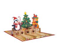 Tarjeta de felicitación de Navidad única, tarjetas emergentes de celebración de Navidad, sobres para mensajes especiales de temporada, tarjeta de Navidad