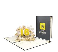 Tarjeta de felicitación de papel 3D delicada 3D para pareja que celebra aniversario de placer de boda cumpleaños emergente