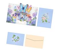 Tarjeta de felicitación de papel de mariposa con sobre y mensaje pequeño para el día del profesor, San Valentín