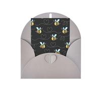 Tarjeta de felicitación de papel perlado con estampado de abeja voladora para cumpleaños, Acción de Gracias, Navidad, Año Nuevo