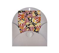 Tarjeta de felicitación de papel perlado con estampado de palomitas de maíz para cumpleaños, Acción de Gracias, Navidad, Año Nuevo