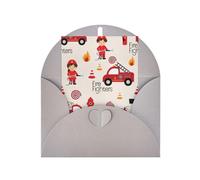 Tarjeta de felicitación de papel perlado para niños y niñas en bomberos para cumpleaños, Acción de Gracias, Navidad, Año Nuevo