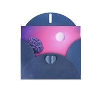 Tarjeta de felicitación de pintura al óleo con sobre, tarjeta de cumpleaños, tarjeta de Navidad, tarjeta de invitación, 3 colores