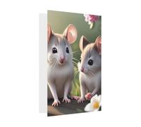 Tarjeta de felicitación de ratón enamorado, 10,2 x 15,2 cm, embalaje de sobre en forma de corazón, adecuado para todas las ocasiones.