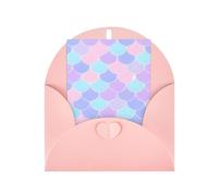 Tarjeta de felicitación de tatuaje de sirena, 10,2 x 15,2 cm, embalaje de sobre en forma de corazón, ideal para todas las ocasiones.