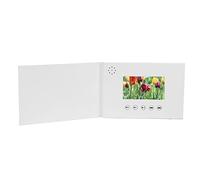 Tarjeta de Felicitación de Video, 128m Memoria HD Reproducción de Video Folleto de Video Micro USB para Restaurantes Medianos y de Alta Gama (Batería de Iones li de 4.3 Pulgadas de 500 mAh)